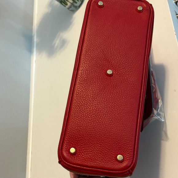 Stunning Red Dior Medium Satchel with CLUTCH AND Crossbody Strap EUC! 🤩🤩🤩 - Picture 9 of 16